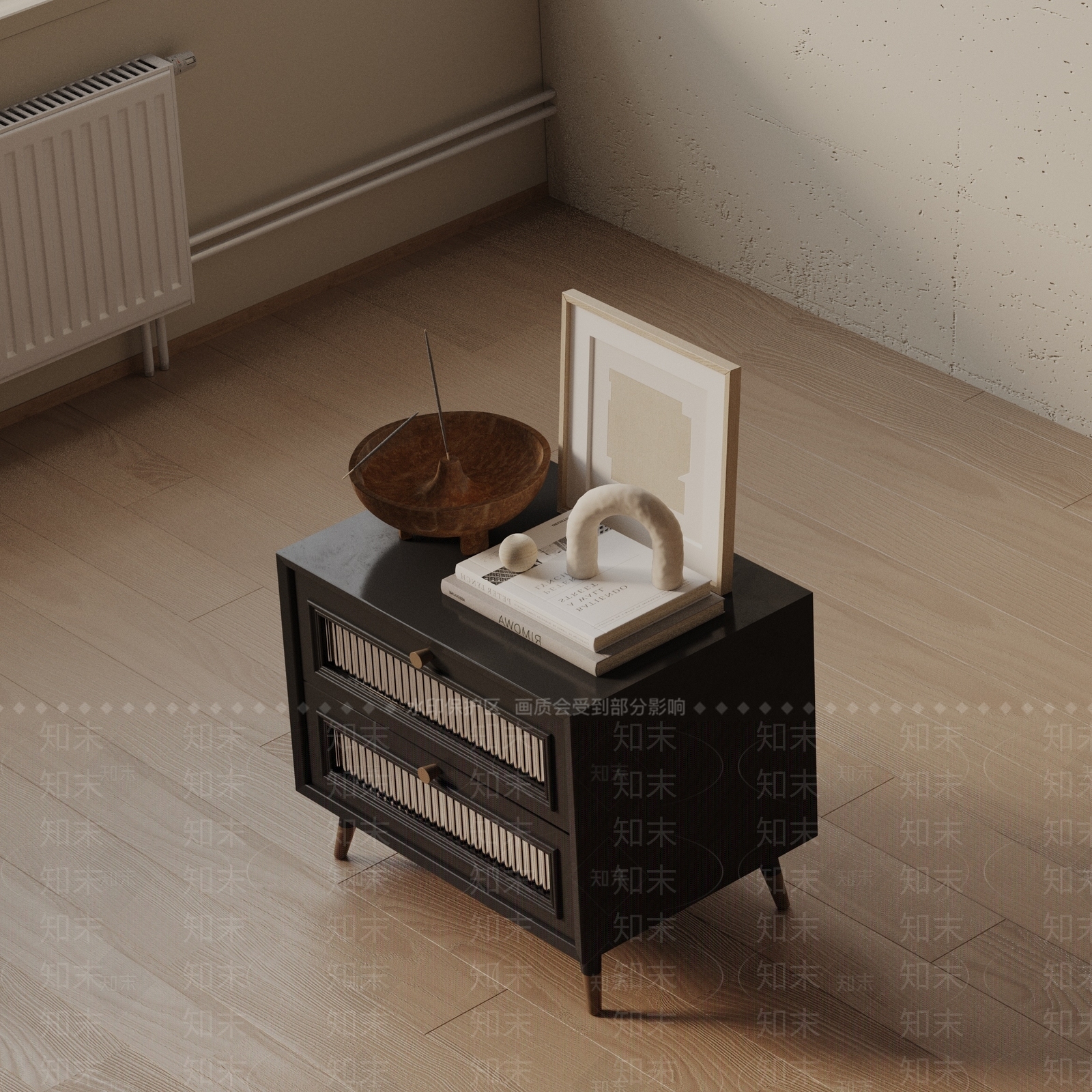 现代床头柜3D模型下载【ID:1201790618】