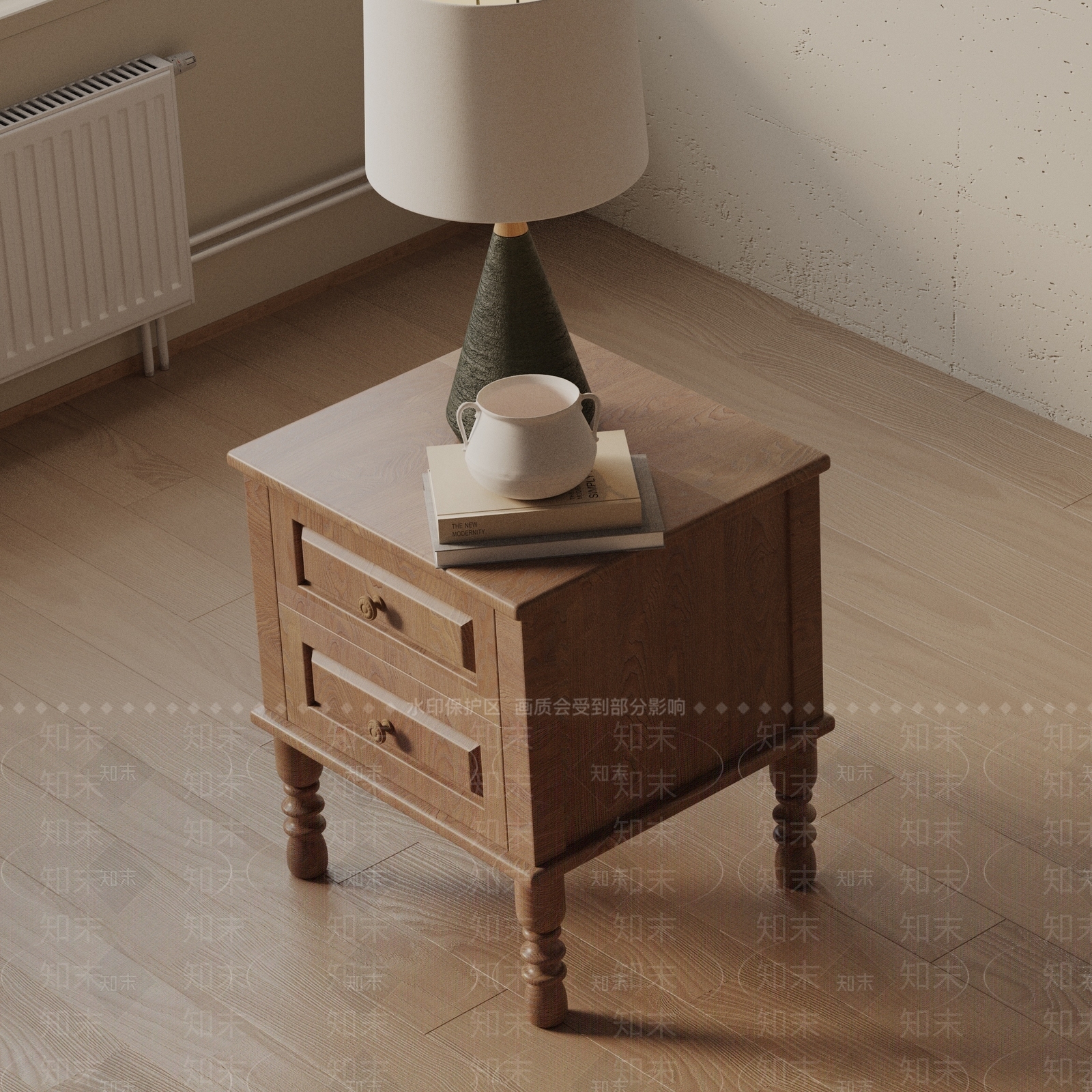 现代床头柜3D模型下载【ID:1201790767】