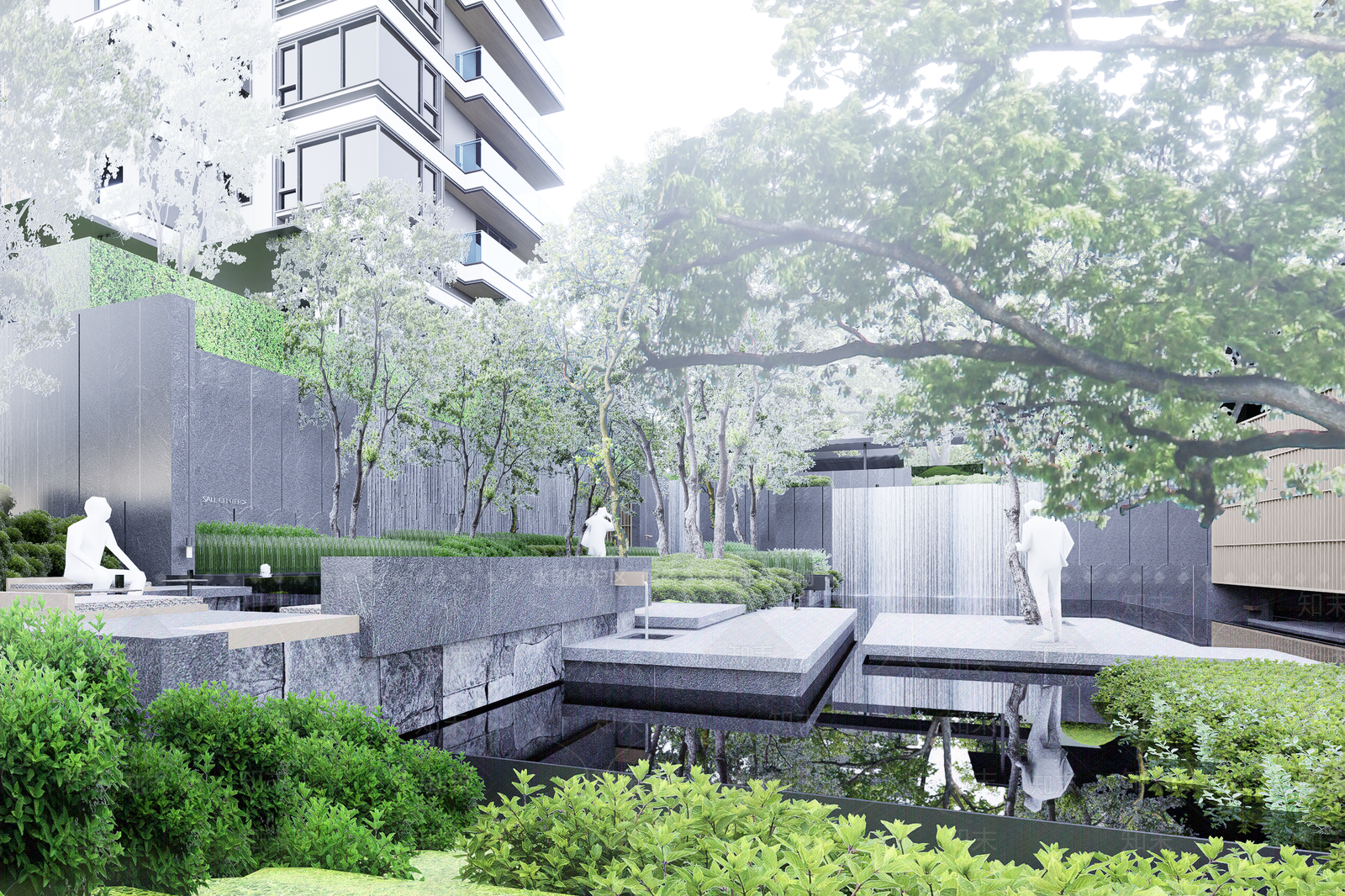 现代小区建筑SU模型下载【ID:1201791861】