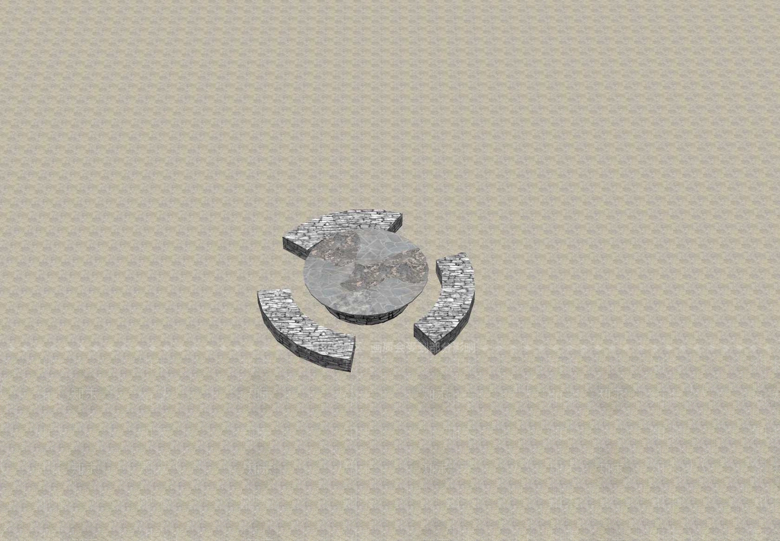新中式户外桌椅SU模型下载【ID:1201792753】
