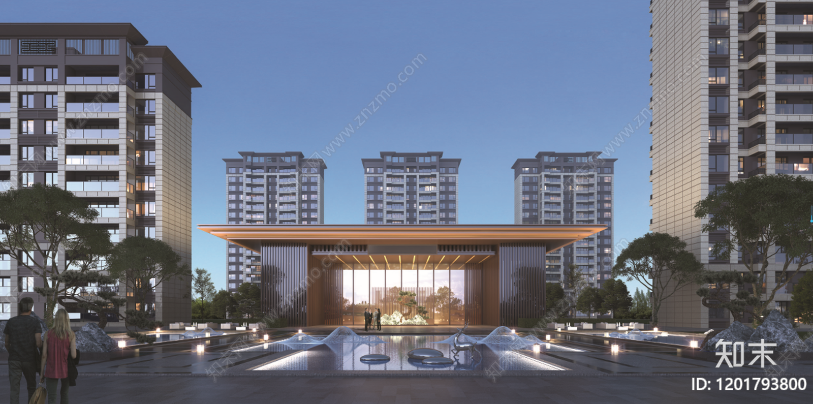 新中式小区建筑下载【ID:1201793800】