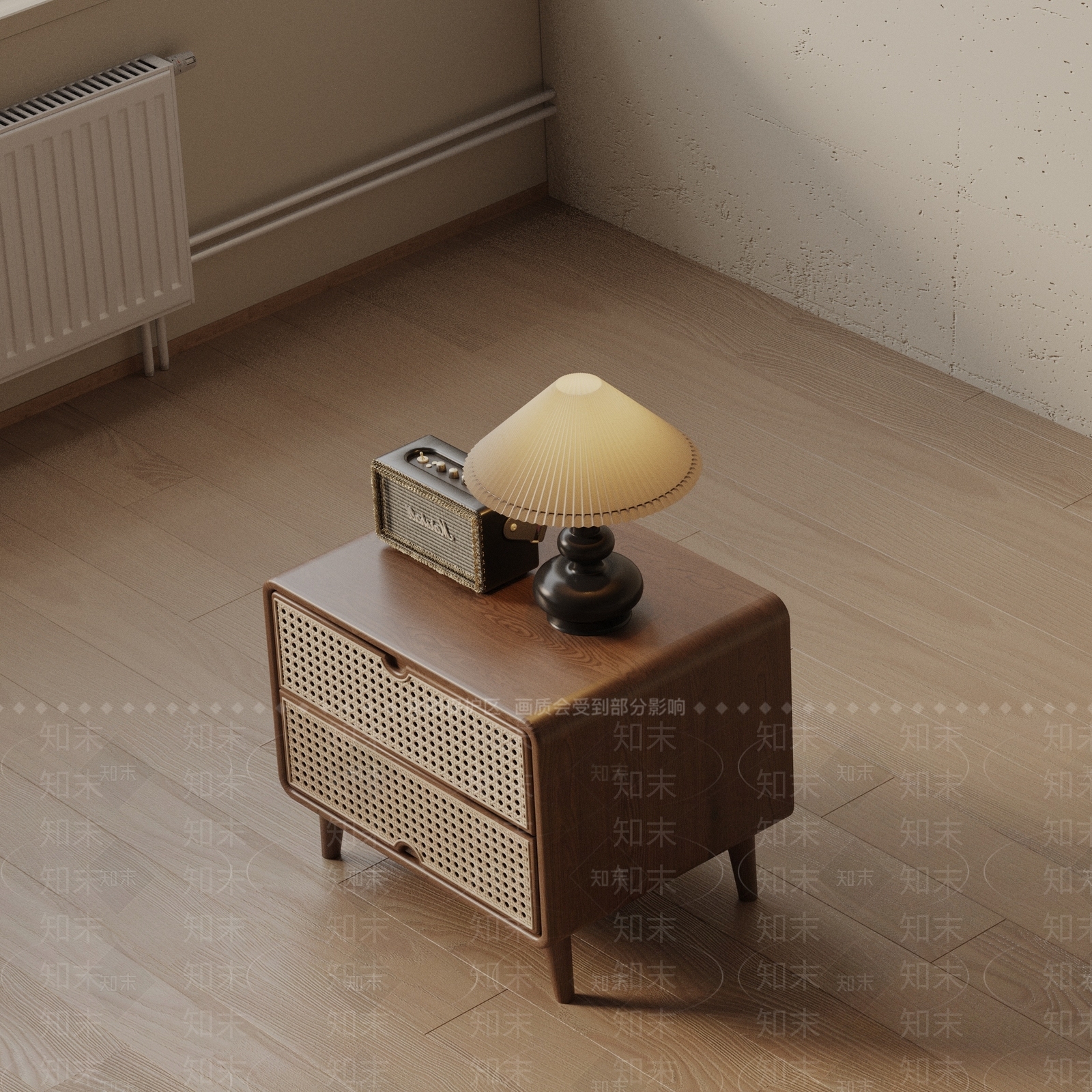 现代床头柜3D模型下载【ID:1201796383】