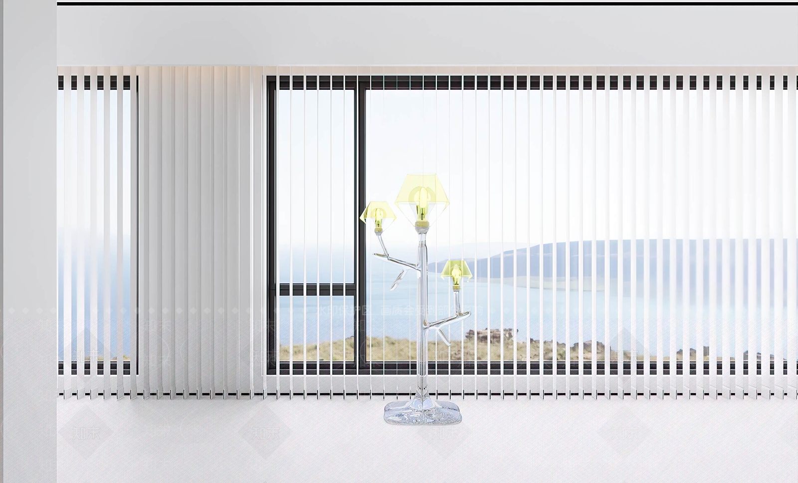 现代百叶帘3D模型下载【ID:1201798170】