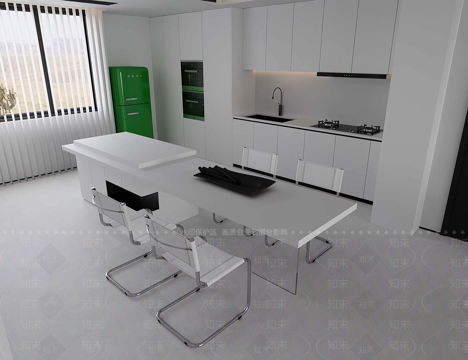 现代餐桌椅3D模型下载【ID:1201798153】