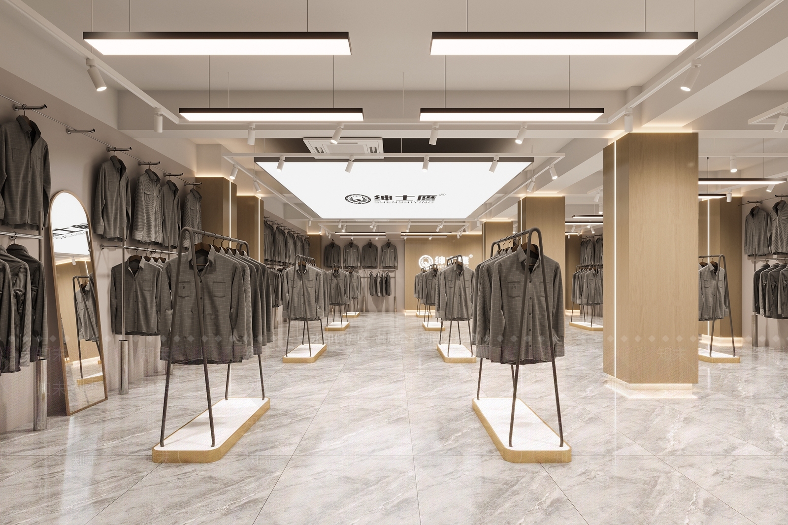 现代服装店3D模型下载【ID:1201801878】