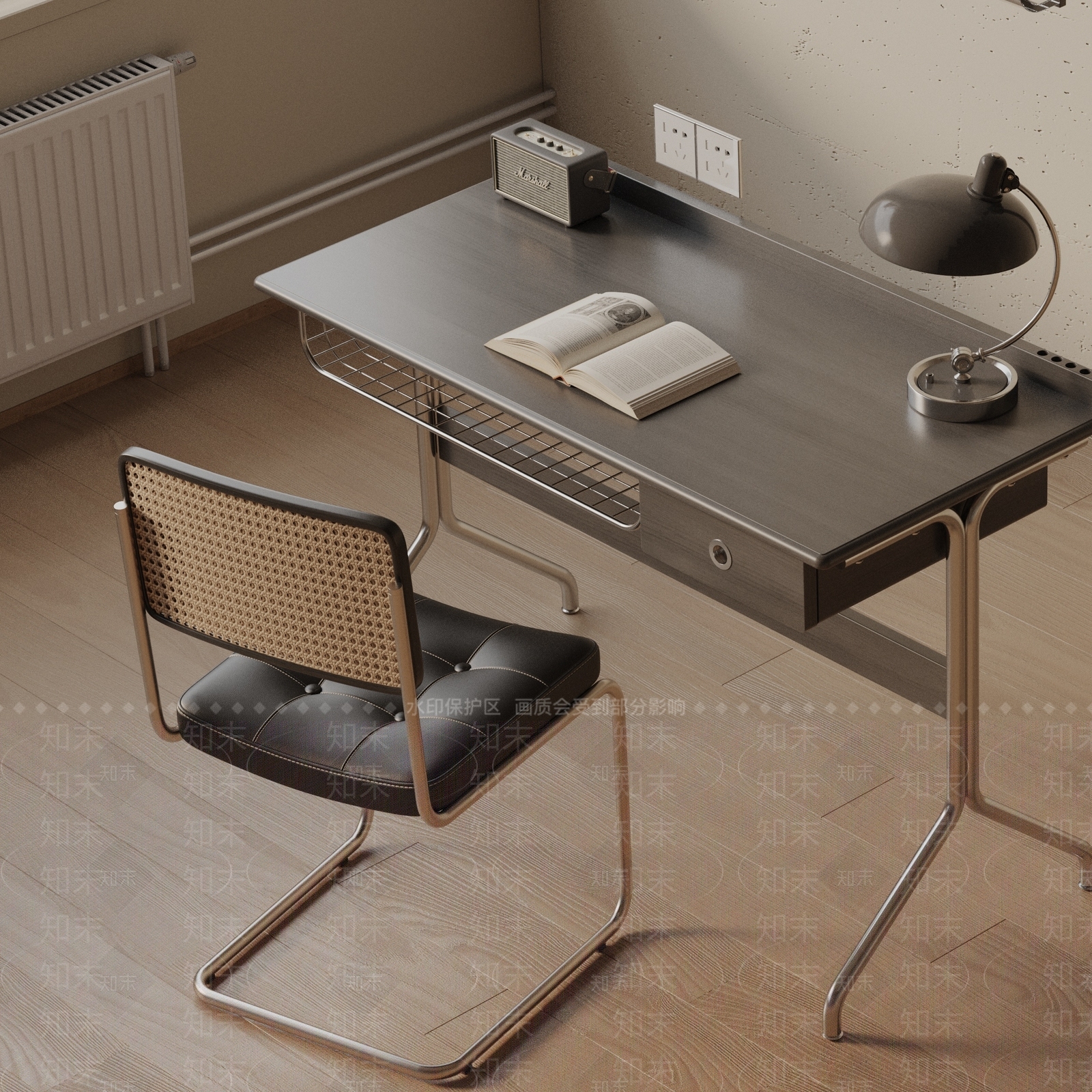 现代书桌3D模型下载【ID:1201801999】