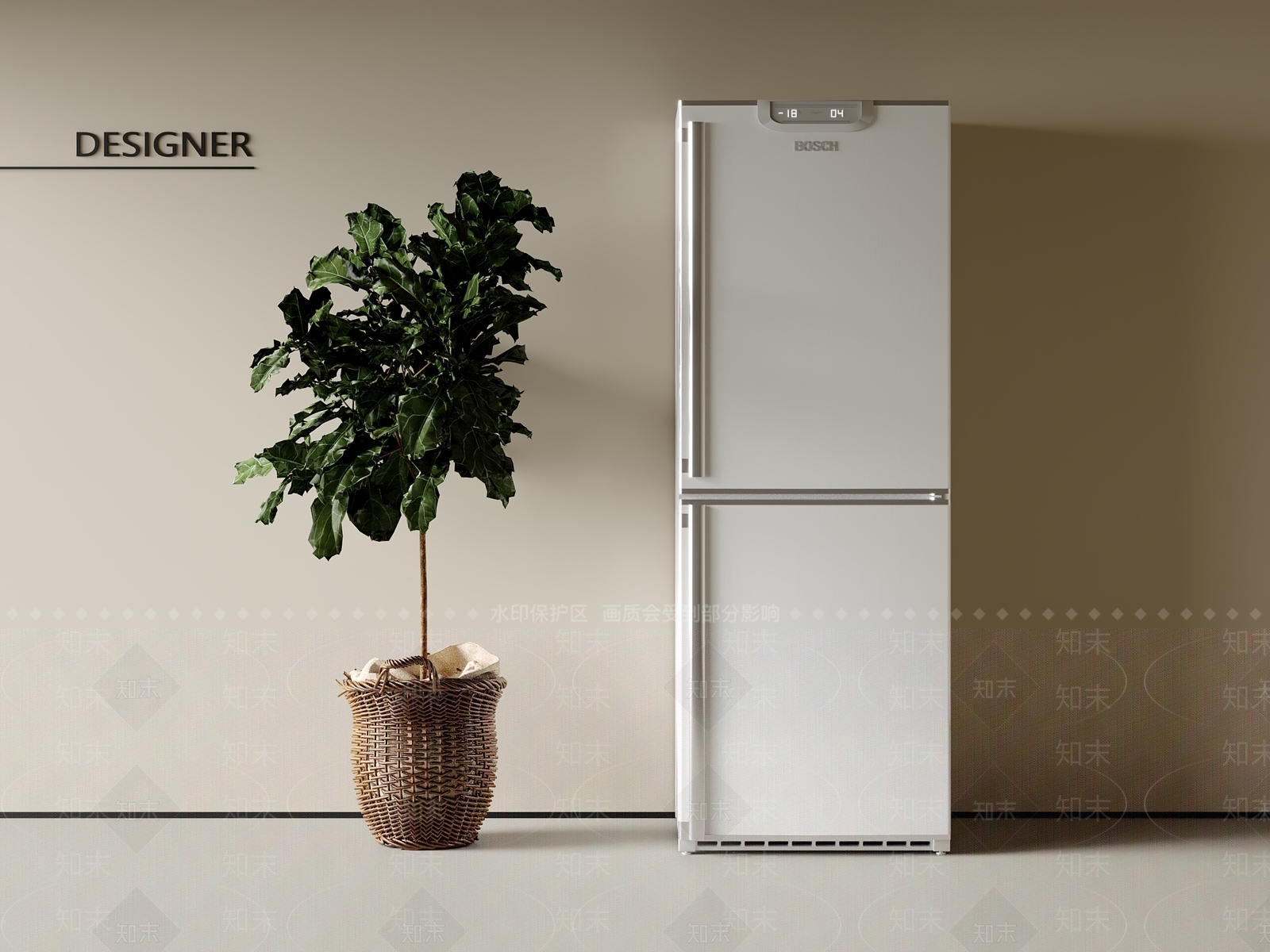 冰箱3D模型下载【ID:1201804550】