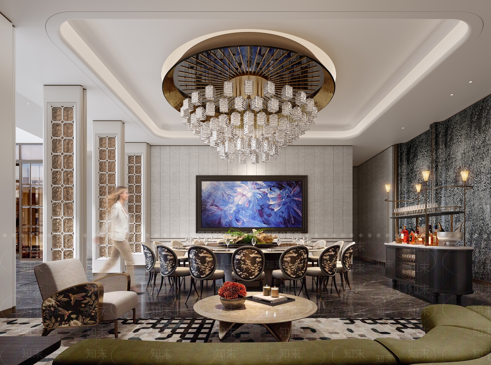 现代轻奢售楼处3D模型下载【ID:1201805661】