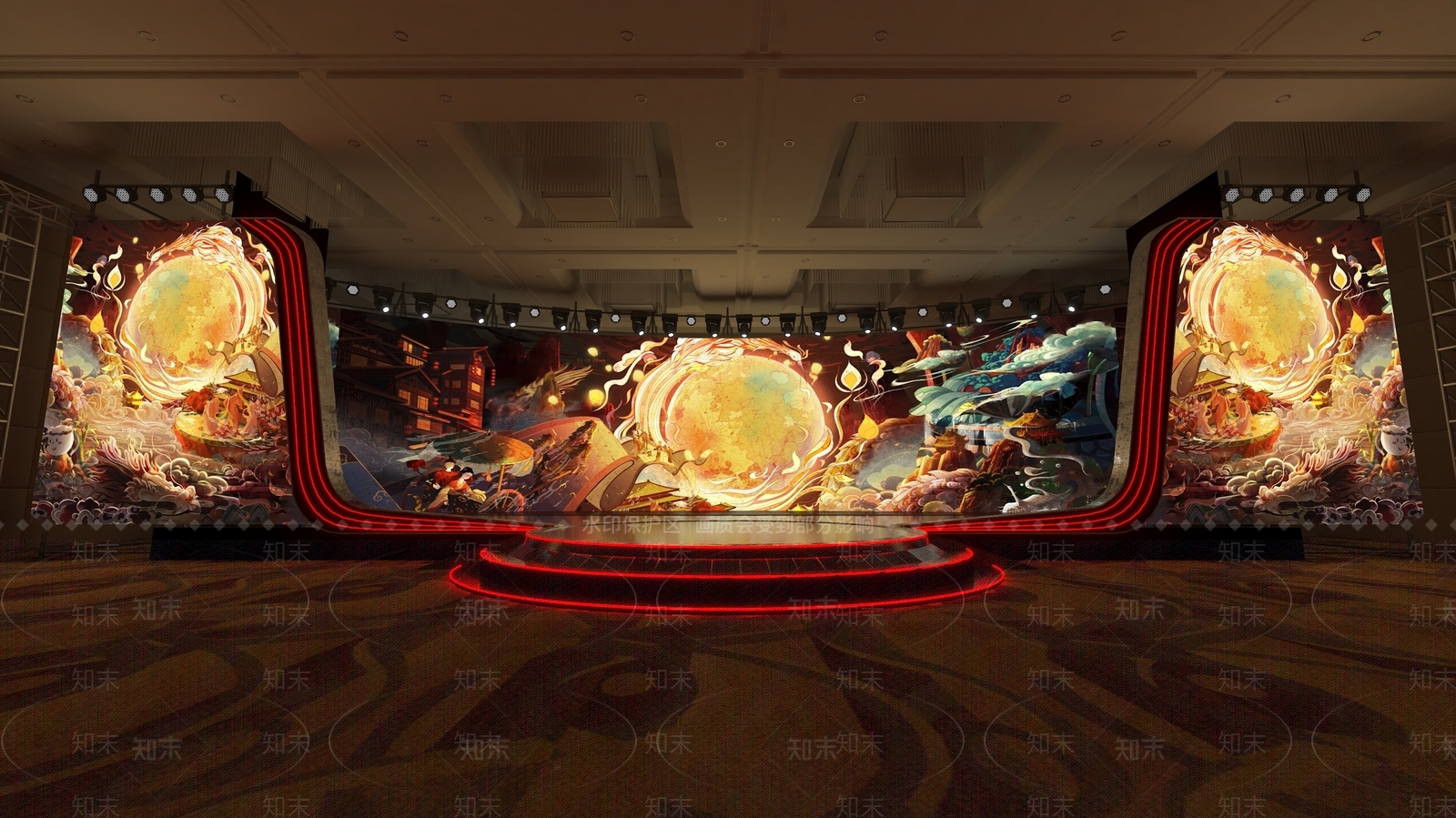 现代简约其他舞台场景3D模型下载【ID:1201804968】