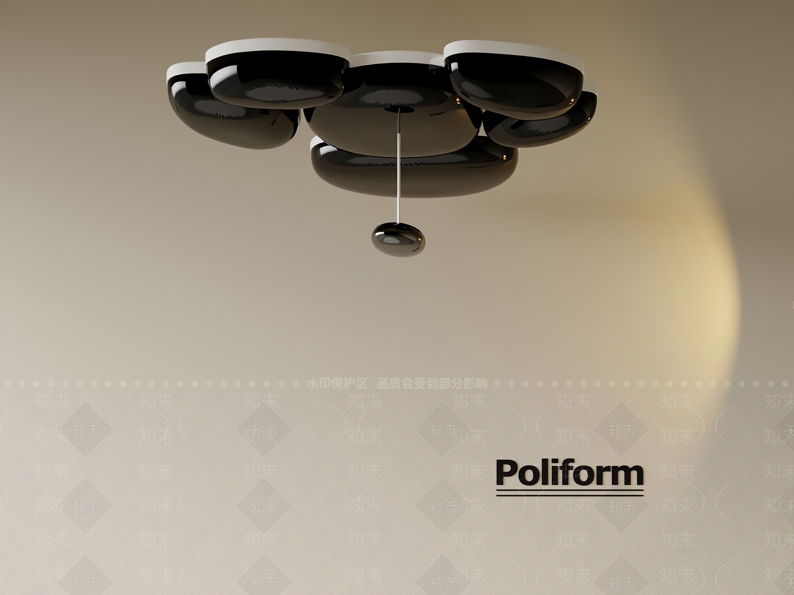 现代吊灯3D模型下载【ID:1201805480】