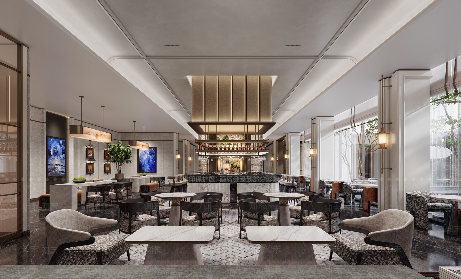 现代轻奢售楼处3D模型下载【ID:1201808778】