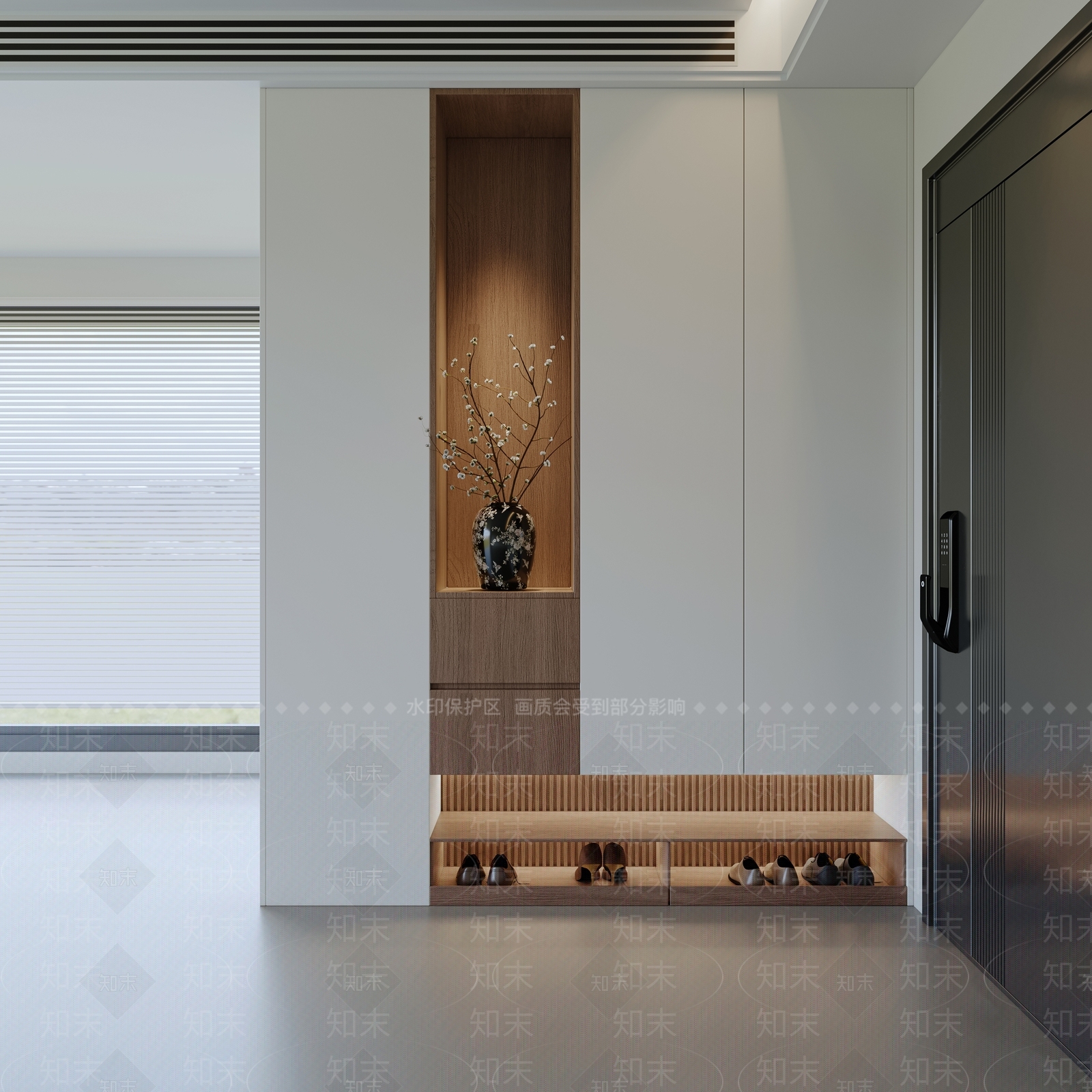 现代鞋柜3D模型下载【ID:1201812803】