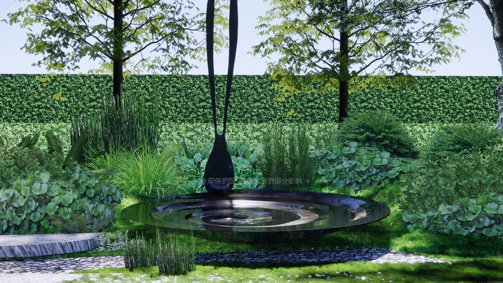 现代新中式其他景观小品SU模型下载【ID:1201813504】