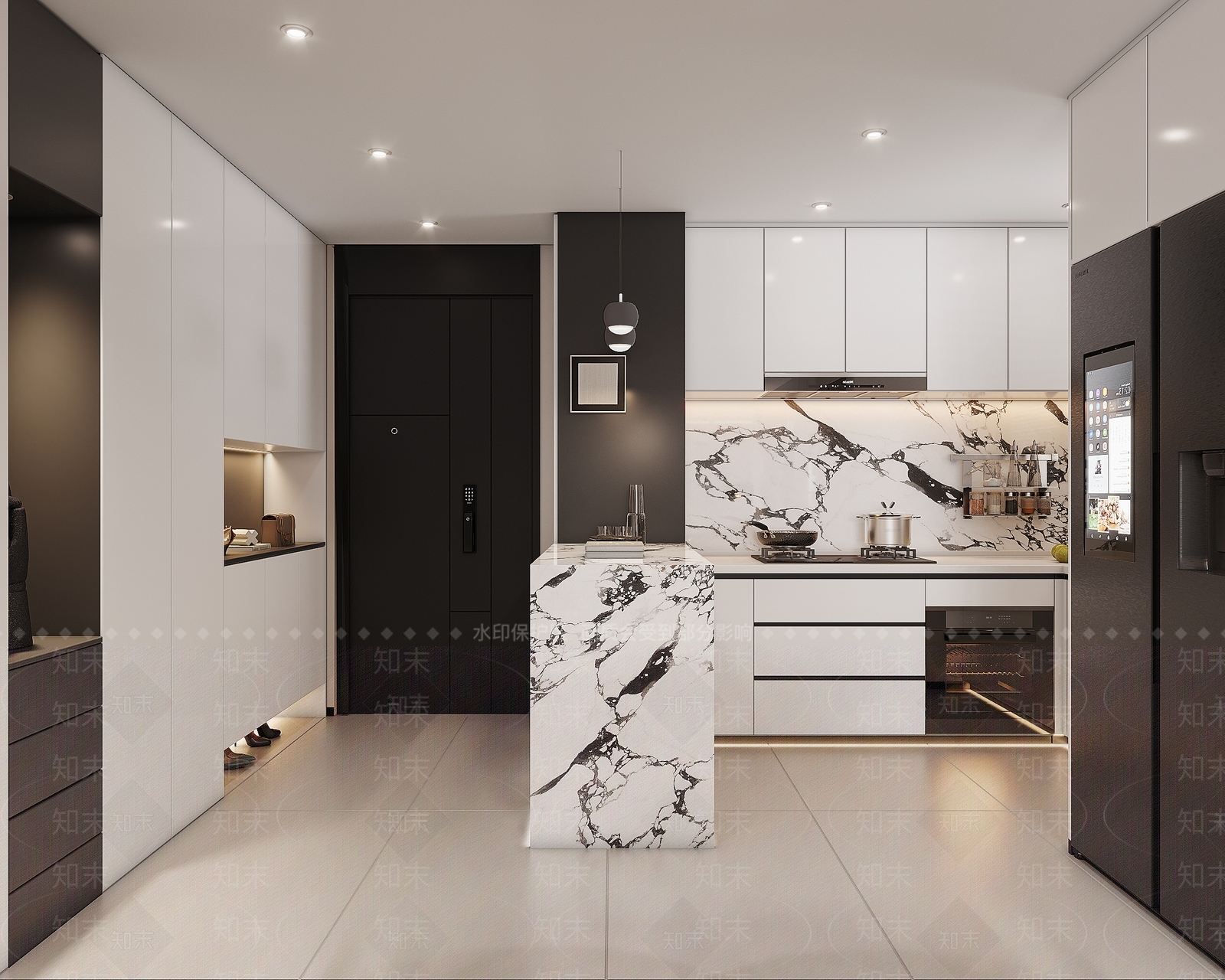 大理石中岛台吧台3D模型下载【ID:1227280403】
