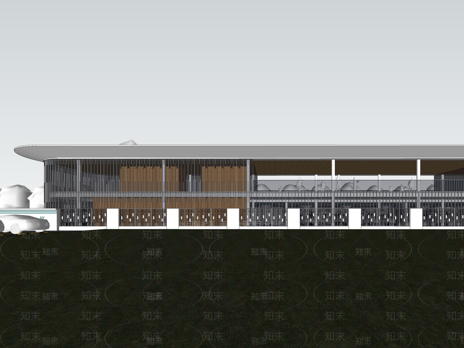 现代风格建筑SU模型下载【ID:1201814646】
