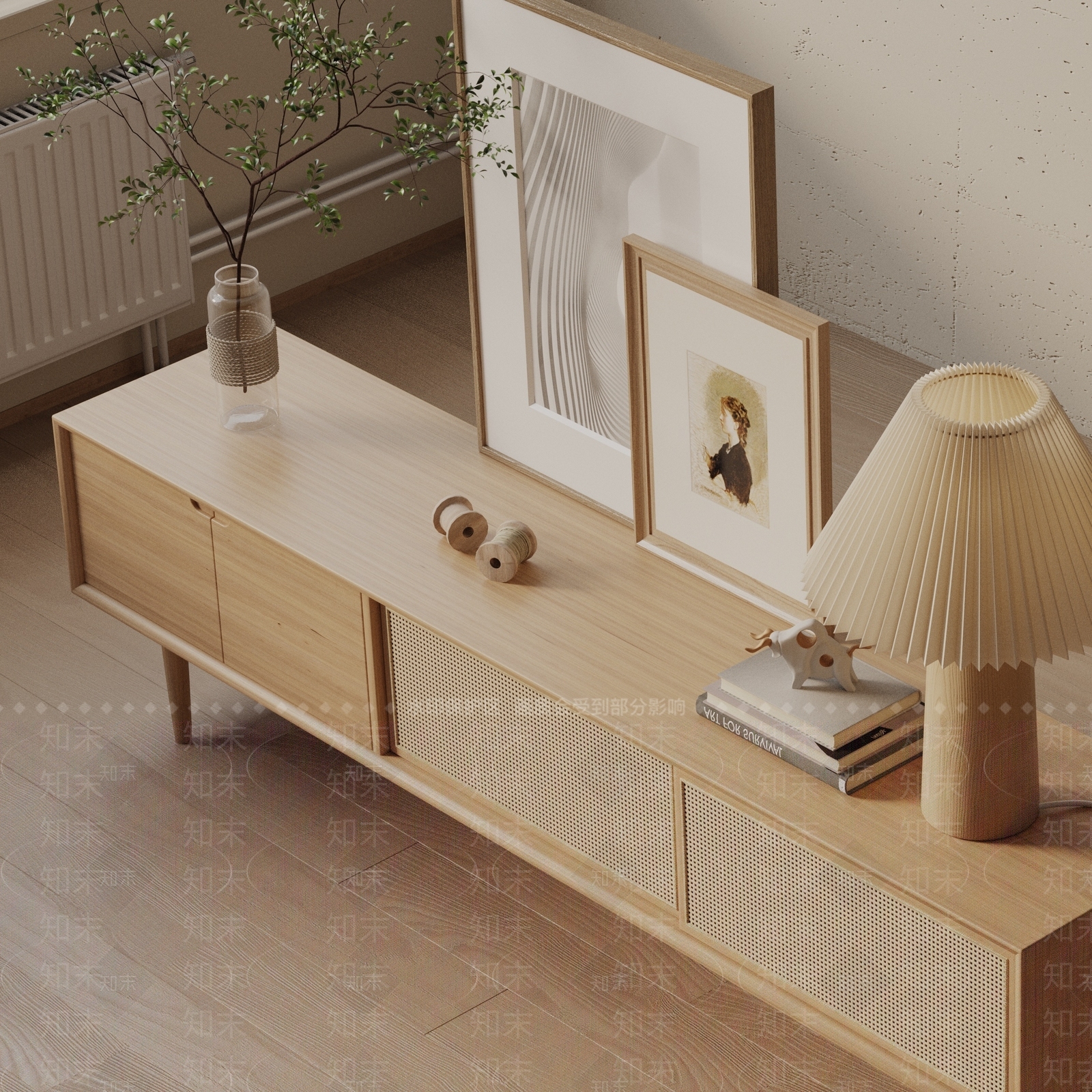 现代玄关柜3D模型下载【ID:1201814655】