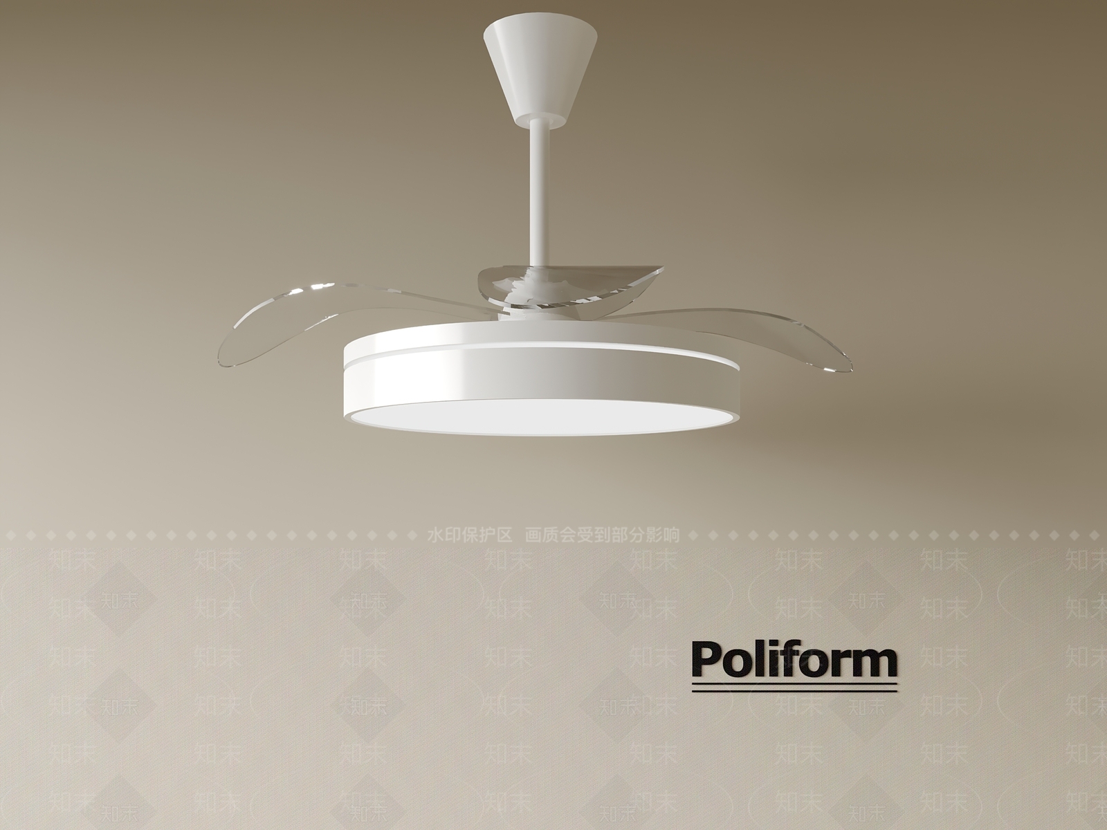 现代风扇灯3D模型下载【ID:1201817702】