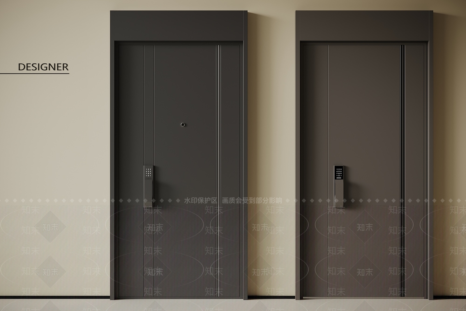 现代单开门3D模型下载【ID:1201817889】