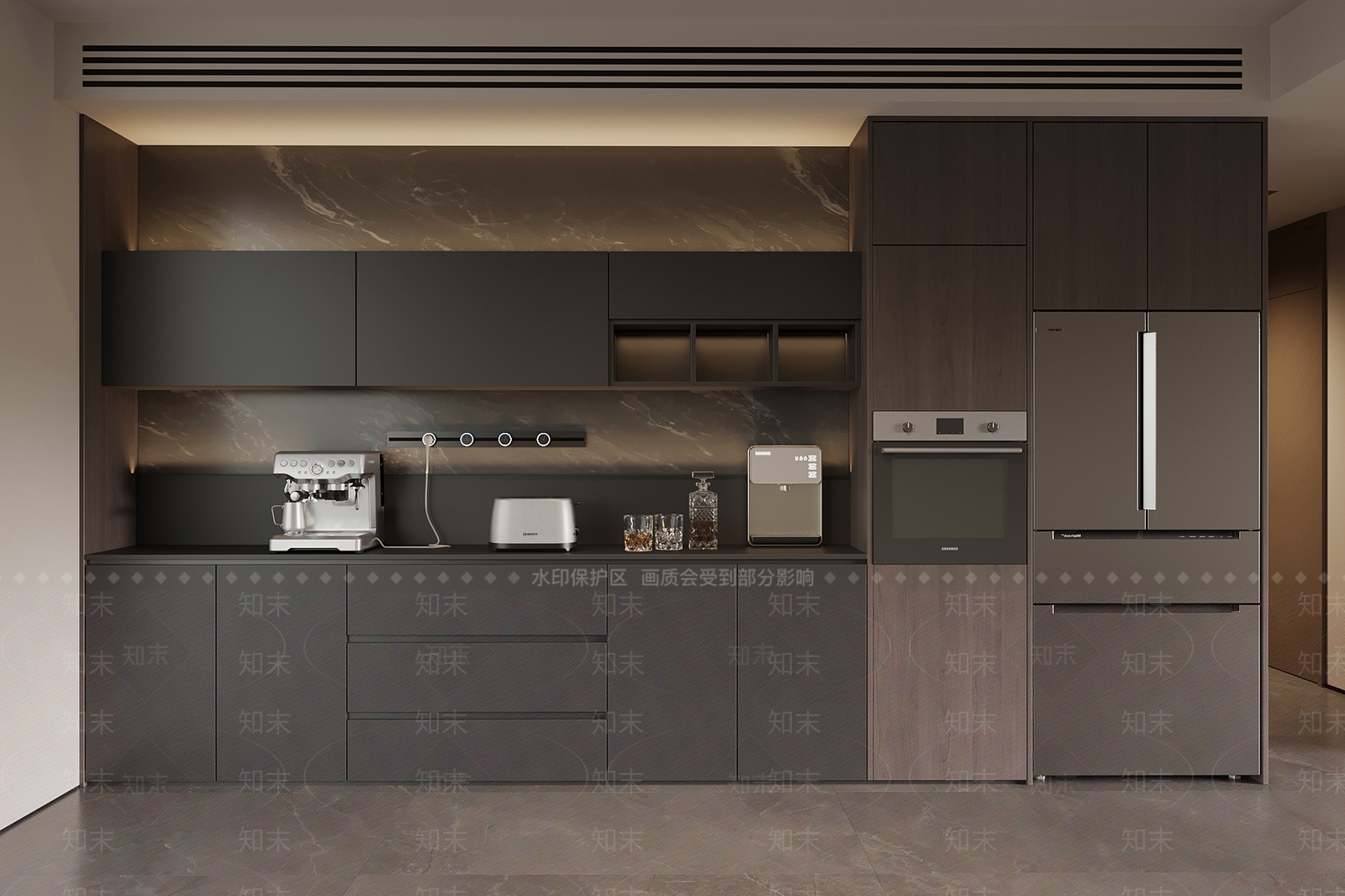 现代意式酒柜SU模型下载【ID:1201818984】