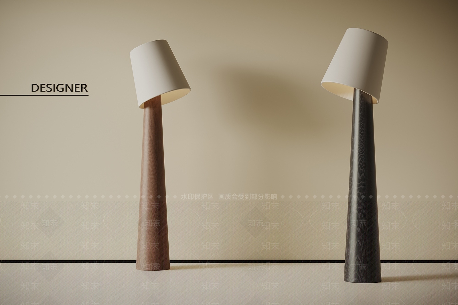 法式中古落地灯3D模型下载【ID:1201819278】