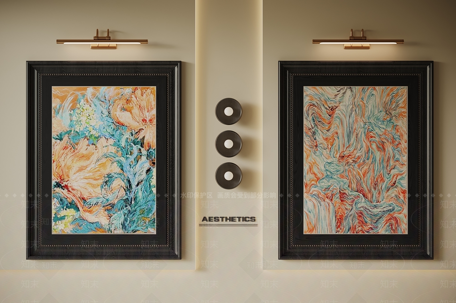 法式复古挂画3D模型下载【ID:1201822118】