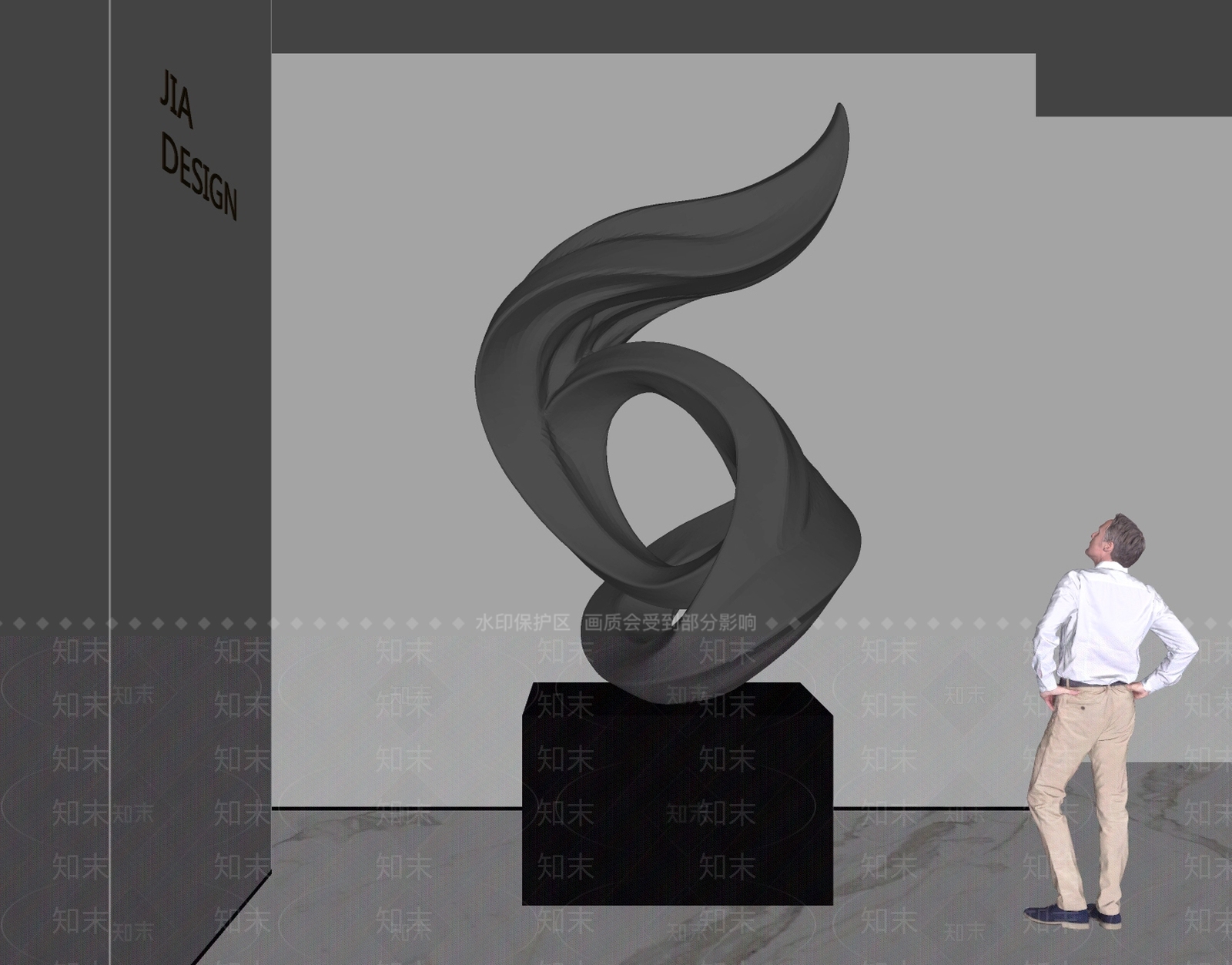 现代雕塑摆件SU模型下载【ID:1201823485】