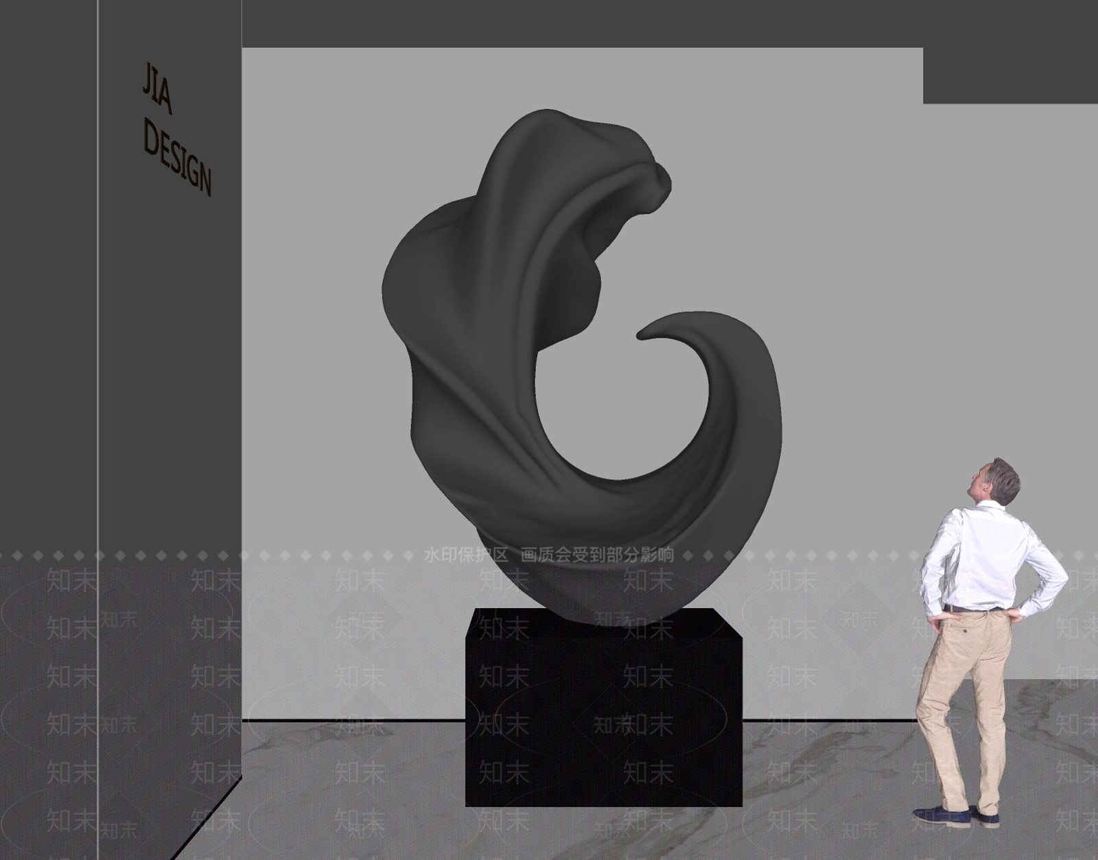 现代雕塑摆件SU模型下载【ID:1201823531】