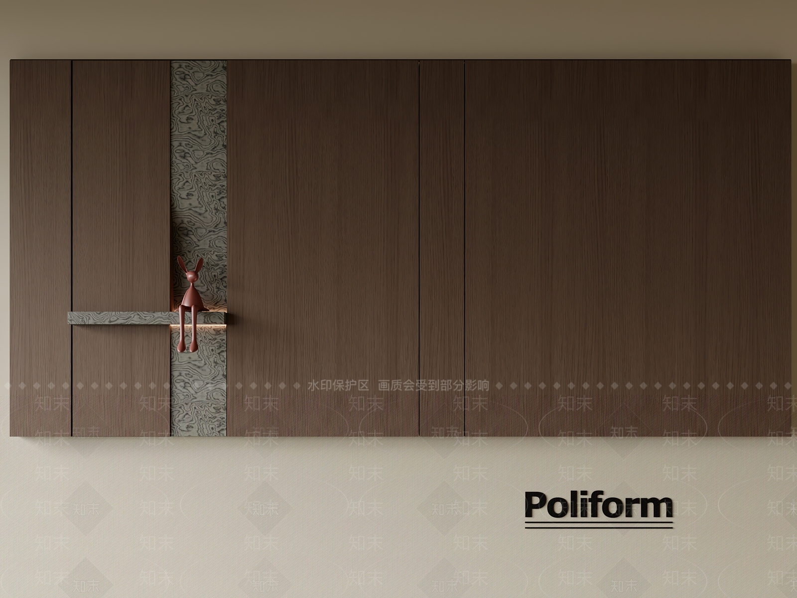 现代意式沙发背景墙3D模型下载【ID:1201823652】