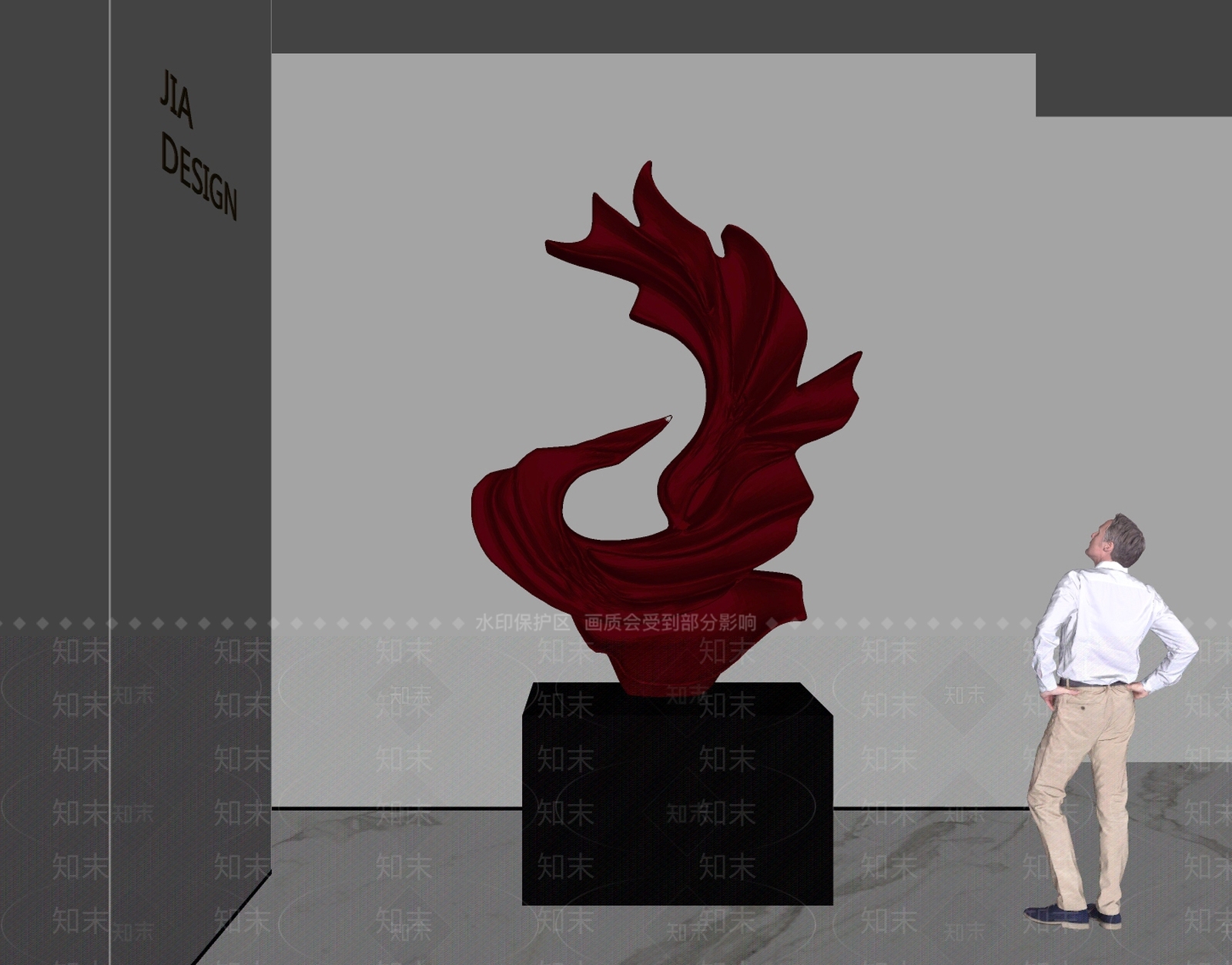 现代雕塑摆件SU模型下载【ID:1201823893】