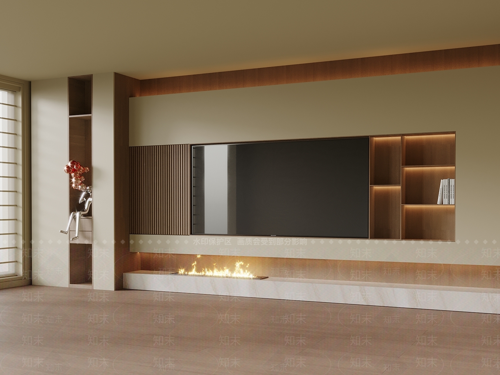 现代背景墙SU模型下载【ID:1201823850】