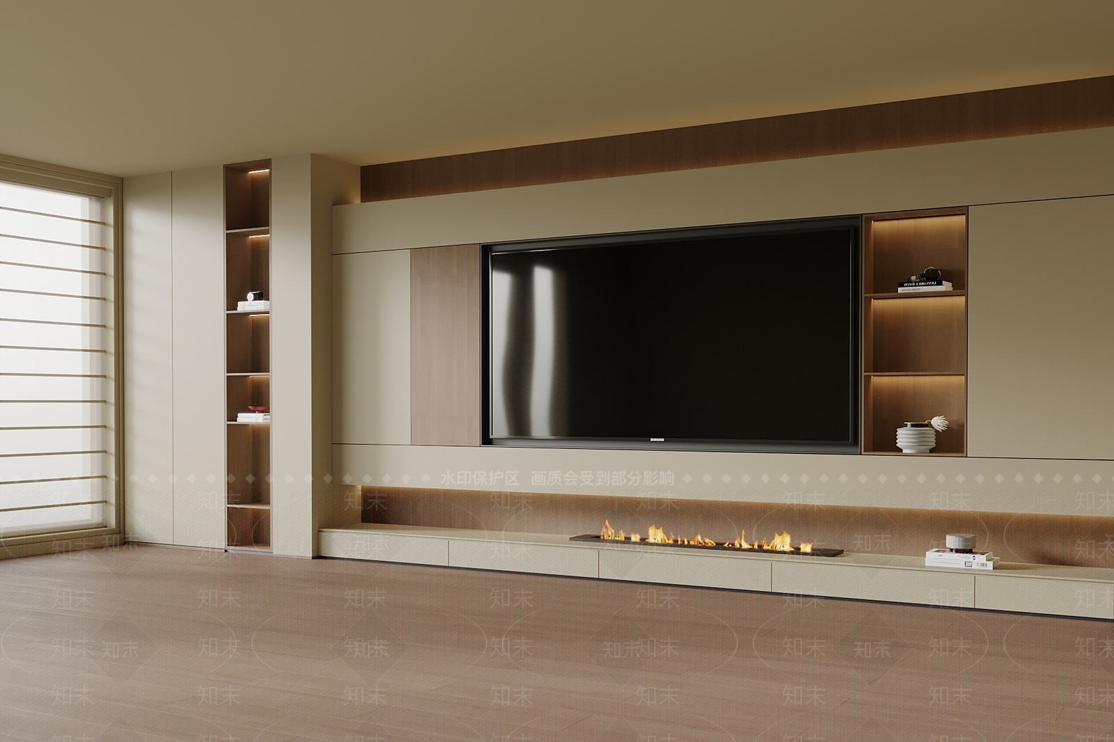 现代电视背景墙3D模型下载【ID:1201824175】