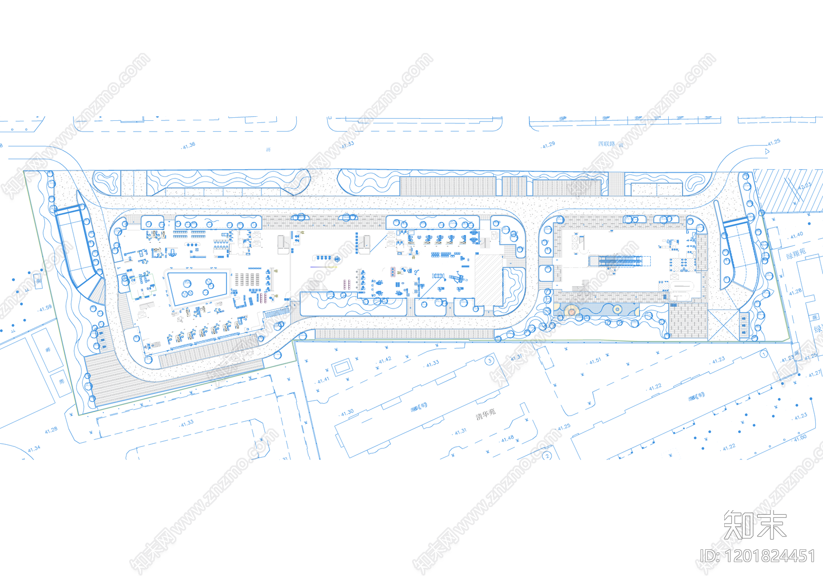 现代其他景观cad施工图下载【ID:1201824451】