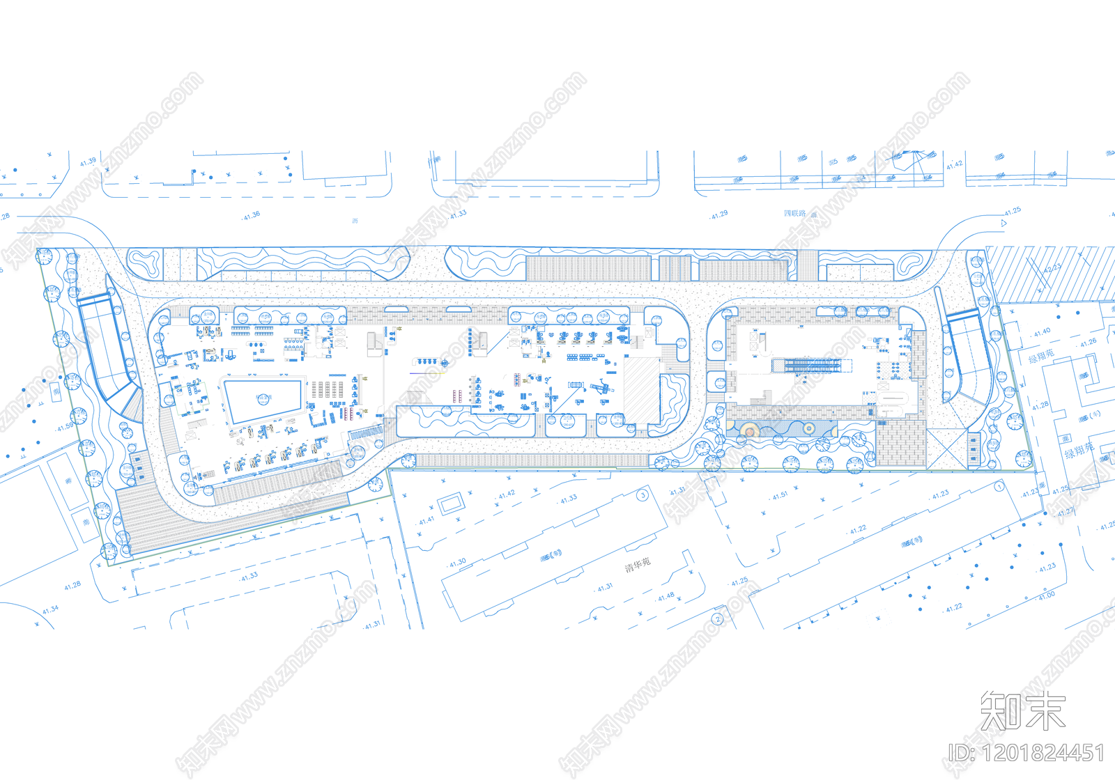 现代其他景观cad施工图下载【ID:1201824451】
