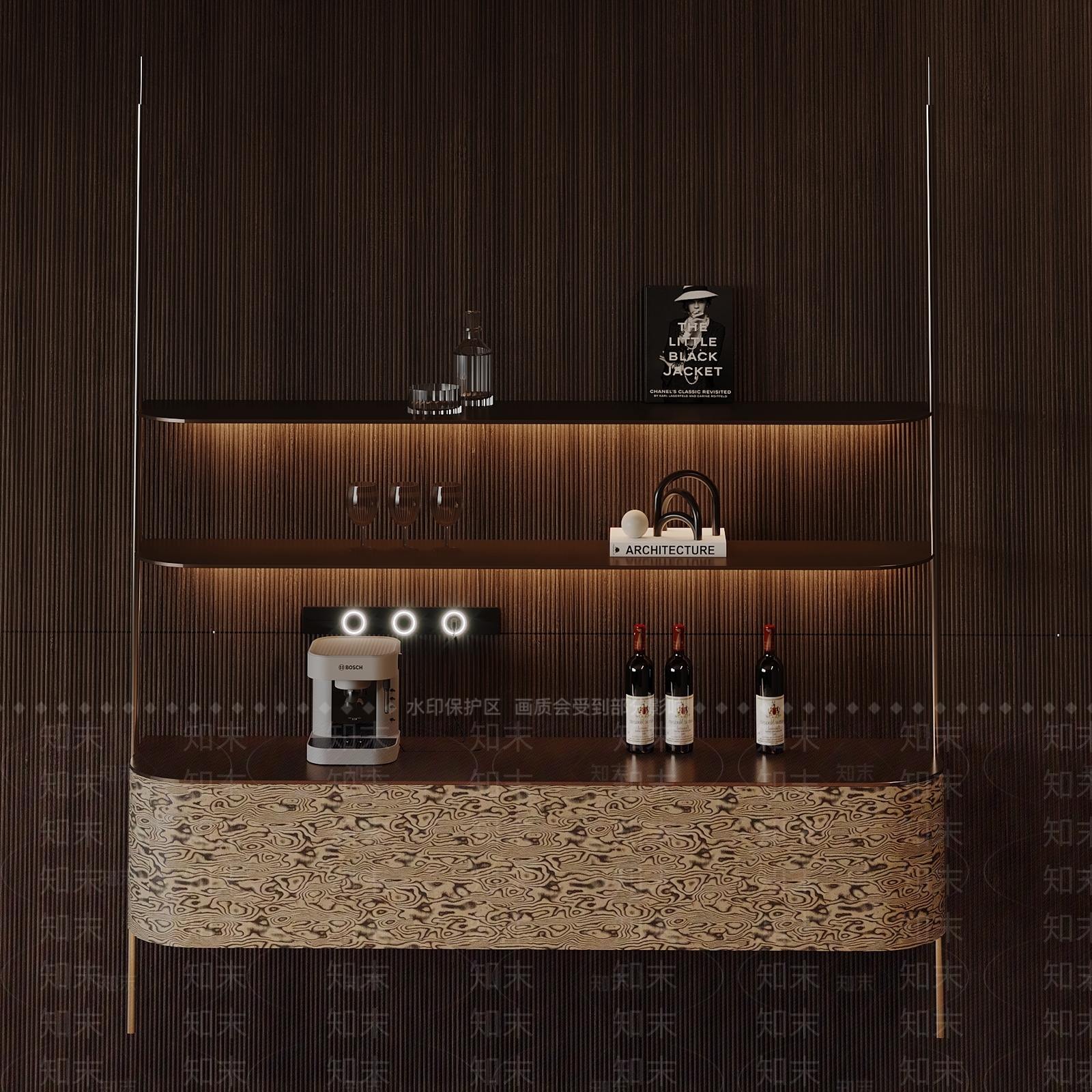 现代酒柜3D模型下载【ID:1201824214】
