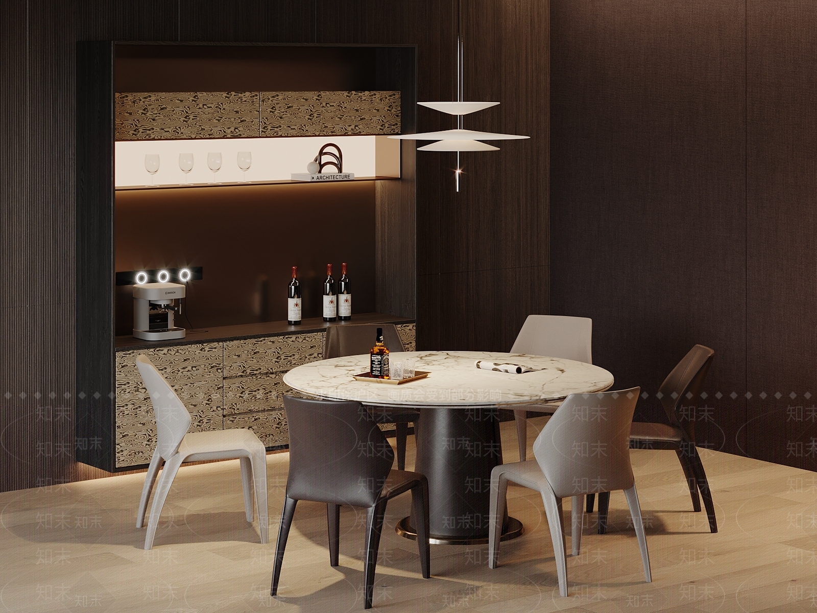 现代家居餐厅3D模型下载【ID:1201824470】