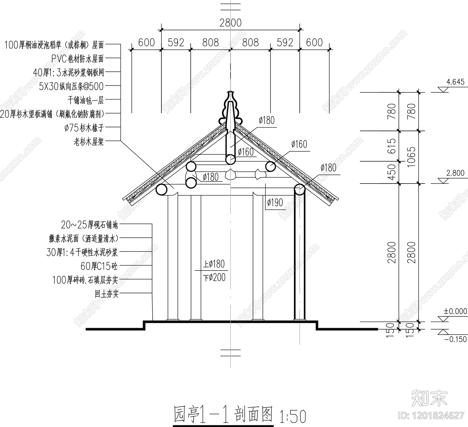 新中式中式亭子图库cad施工图下载【ID:1201824627】