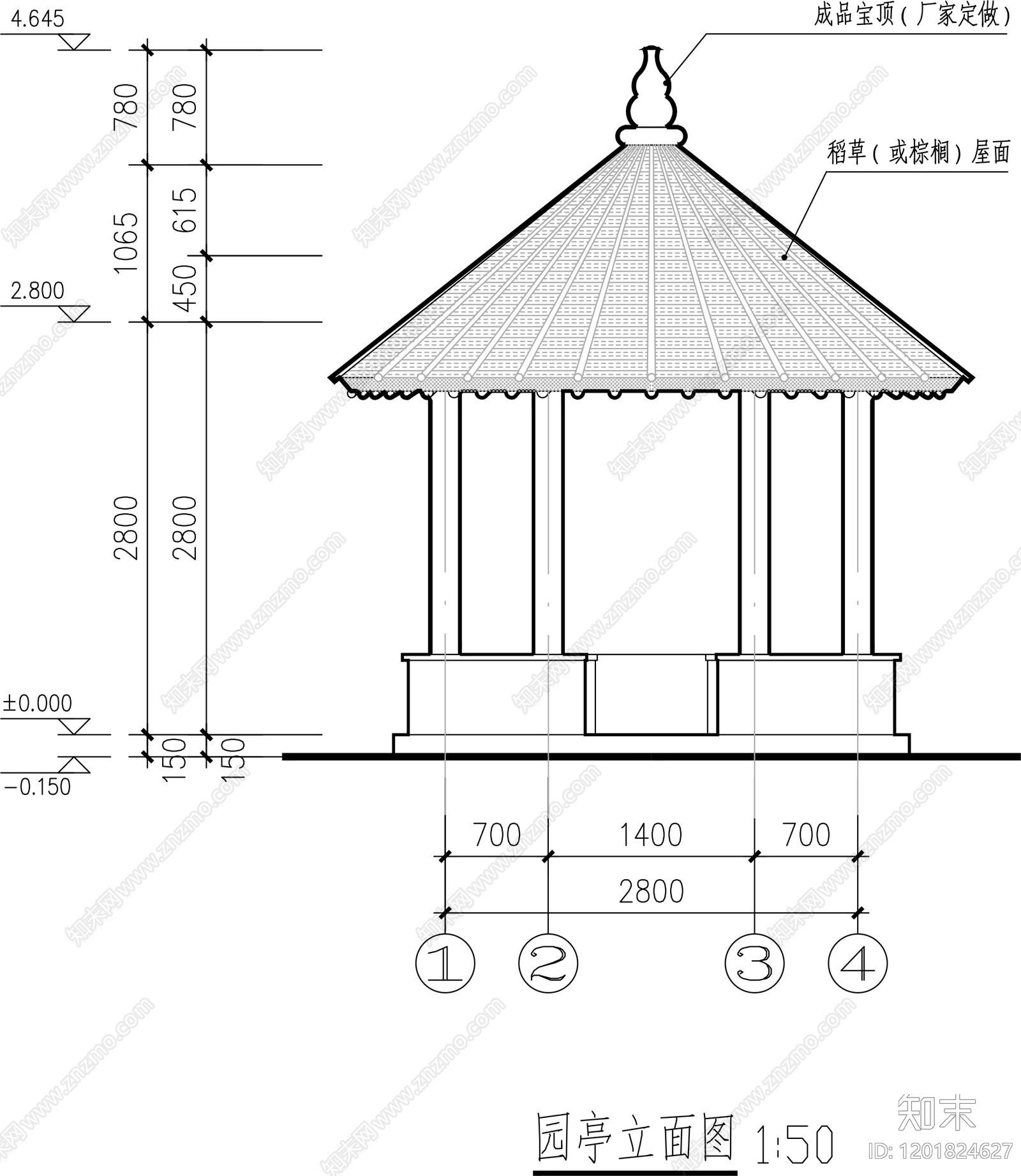 新中式中式亭子图库cad施工图下载【ID:1201824627】