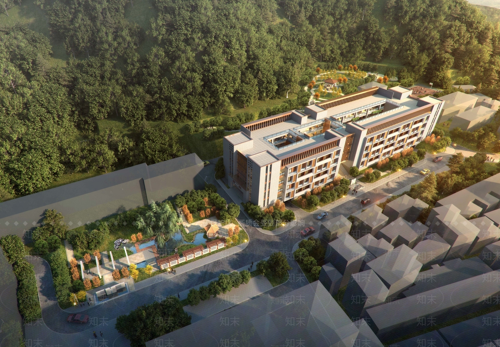 现代医院建筑SU模型下载【ID:1201825102】