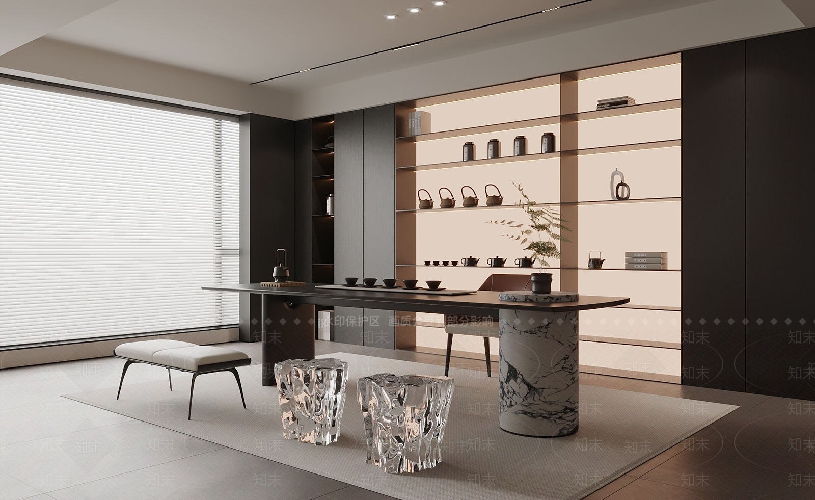现代茶室SU模型下载【ID:1201825864】