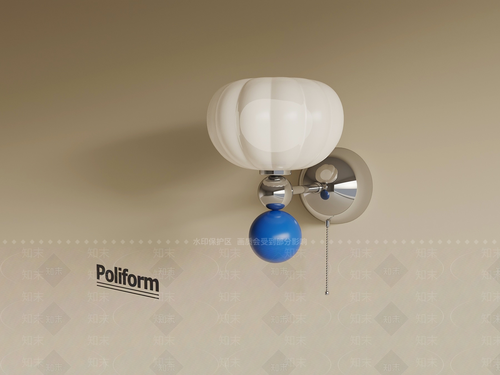 现代壁灯3D模型下载【ID:1201827368】
