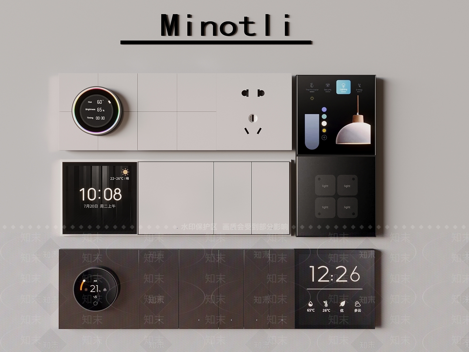 现代插座3D模型下载【ID:1201835276】