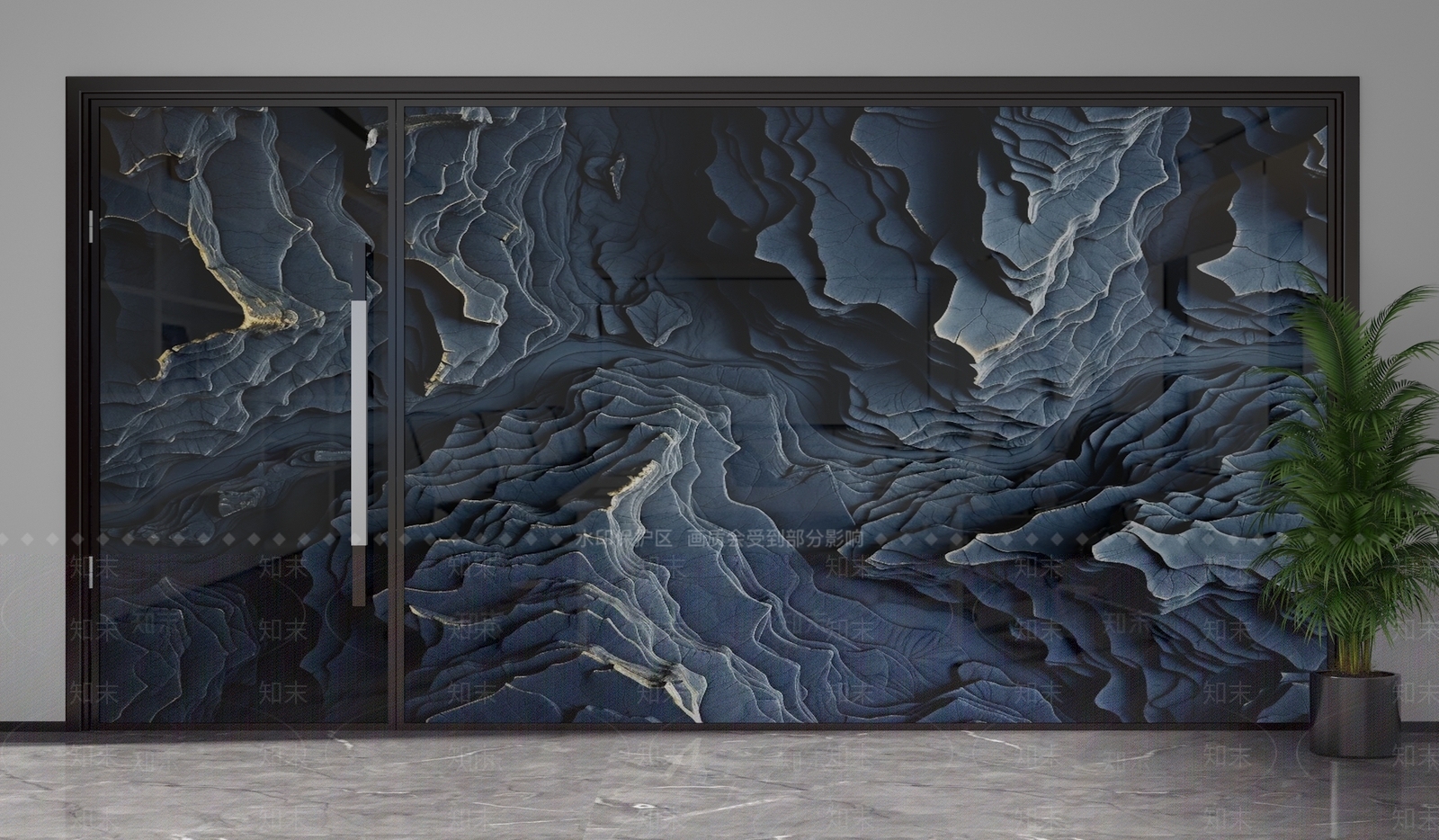 现代隔断3D模型下载【ID:1201841596】