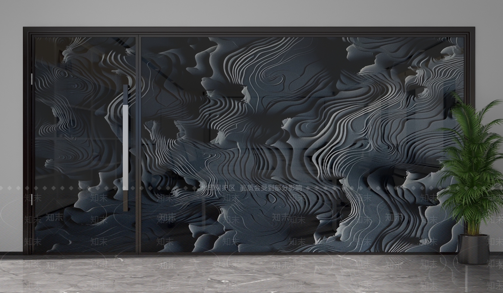 现代隔断3D模型下载【ID:1201841663】