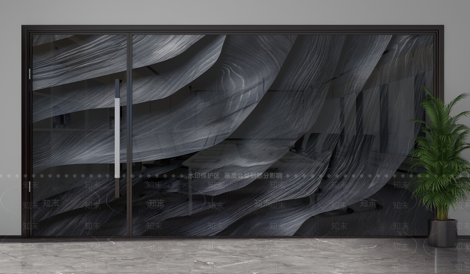 现代隔断3D模型下载【ID:1201841724】