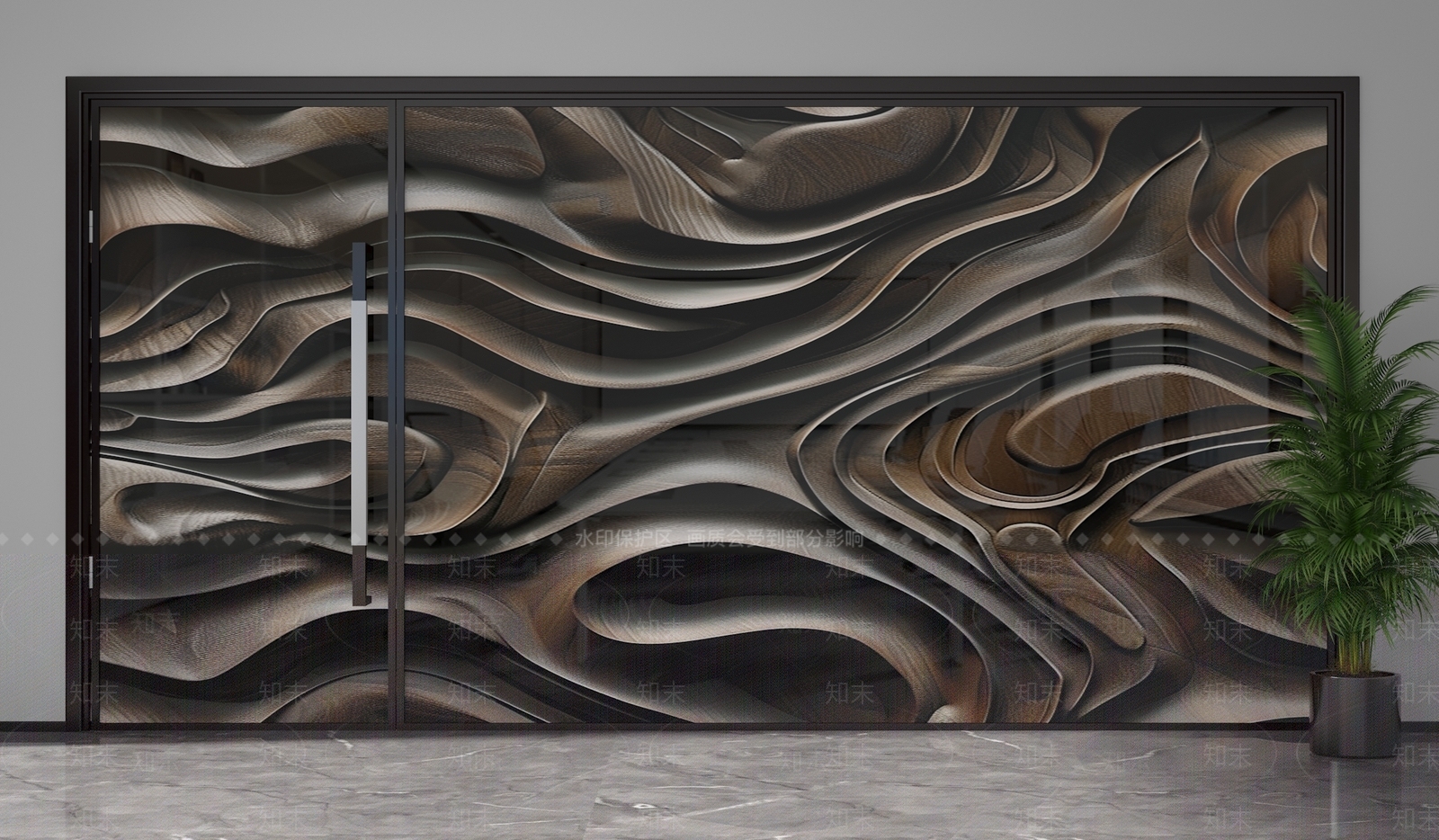 现代隔断3D模型下载【ID:1201841719】