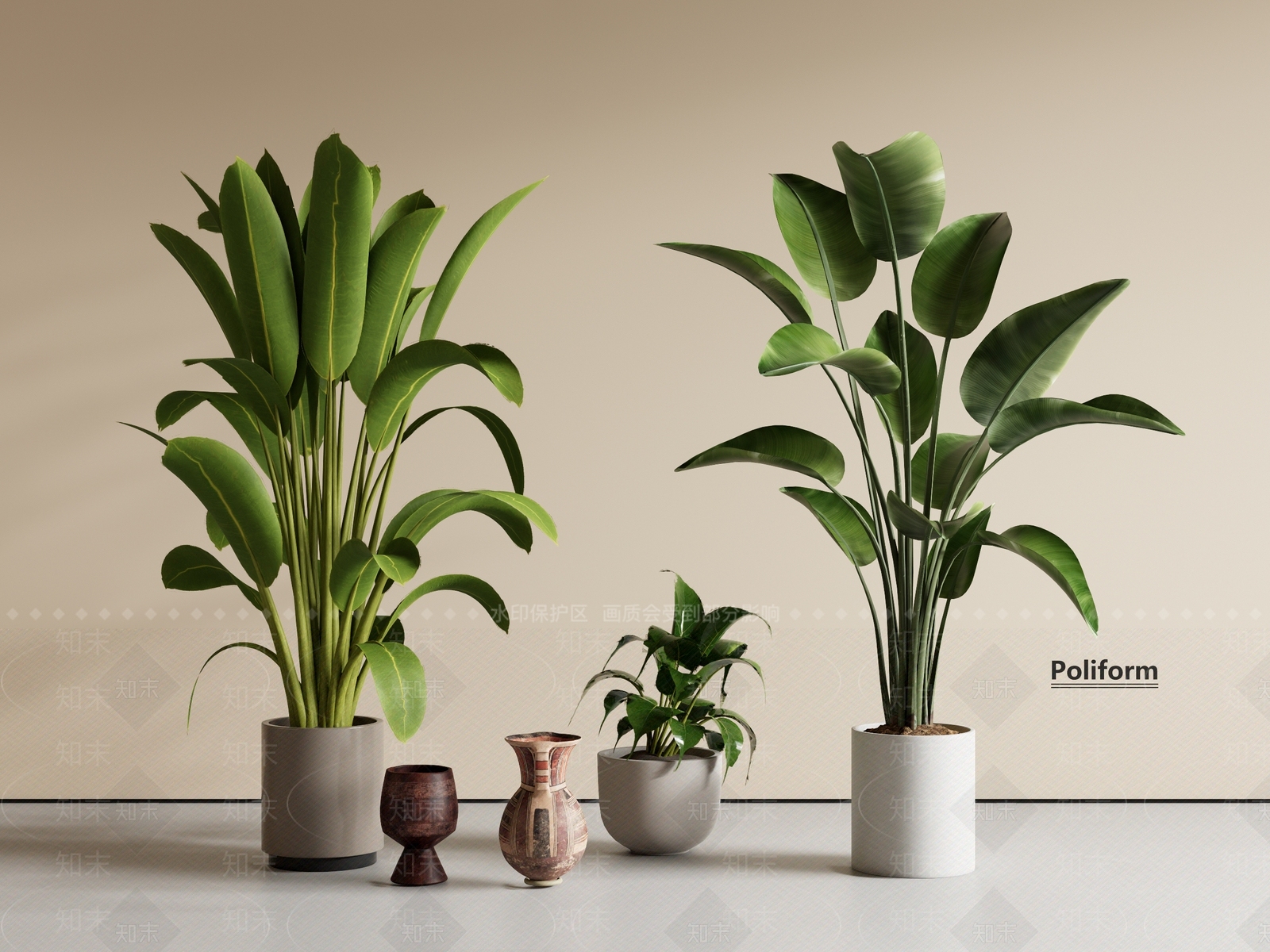 盆栽3D模型下载【ID:1201841854】