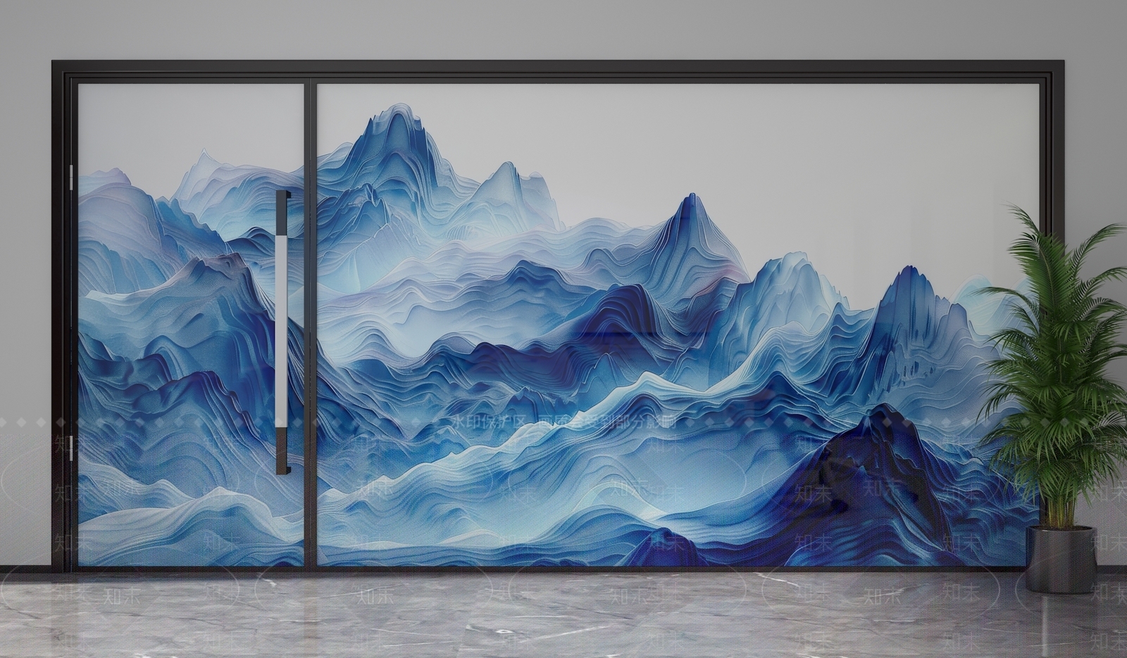 现代隔断3D模型下载【ID:1201841950】