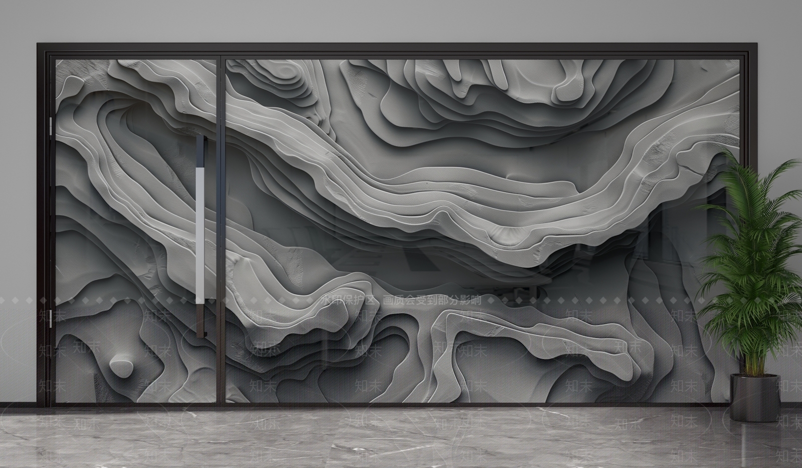 现代隔断3D模型下载【ID:1201841945】