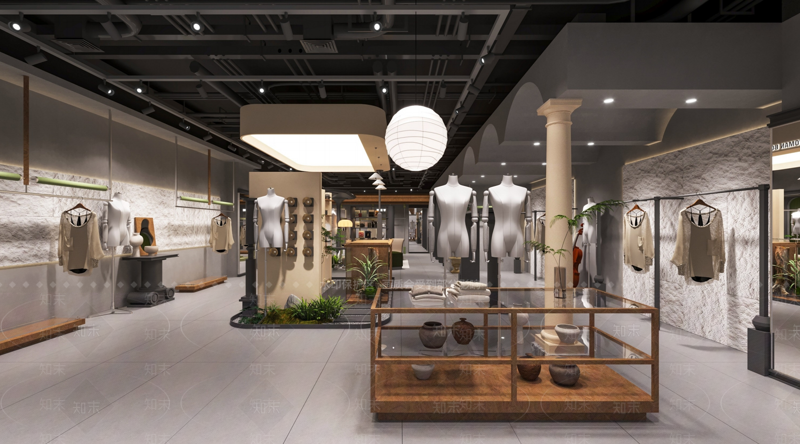 复古中古服装店SU模型下载【ID:1201846838】