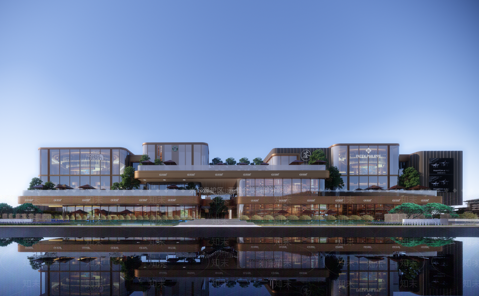 现代轻奢商业街SU模型下载【ID:1201847236】